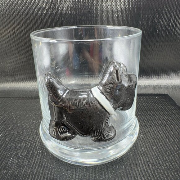Scottie Dog Drink Glass Cup Tumbler Scottish Terrier Dog Design Single Cup VTG - Picture 7 of 9